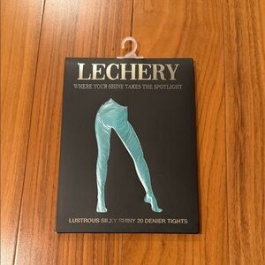 Lechery Teal Silky Tights